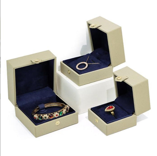 Snap button PU Jewelry Box Collection