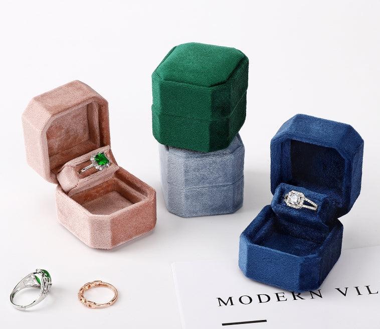 Assorted Square Velvet Ring Box Collection