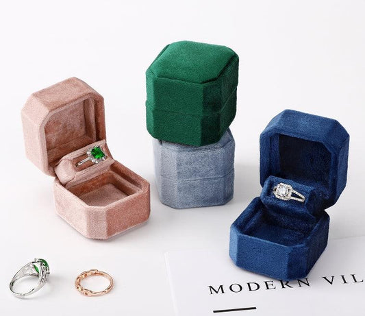 Assorted Square Velvet Ring Box Collection