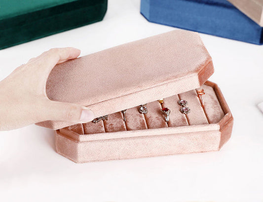 Velvet Ring Organizer Display Tray